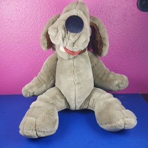 Vintage 1981 Ganz Bros Wrinkles Dog Hand Puppet Plush 17" Brown Tan Stuffed Toy